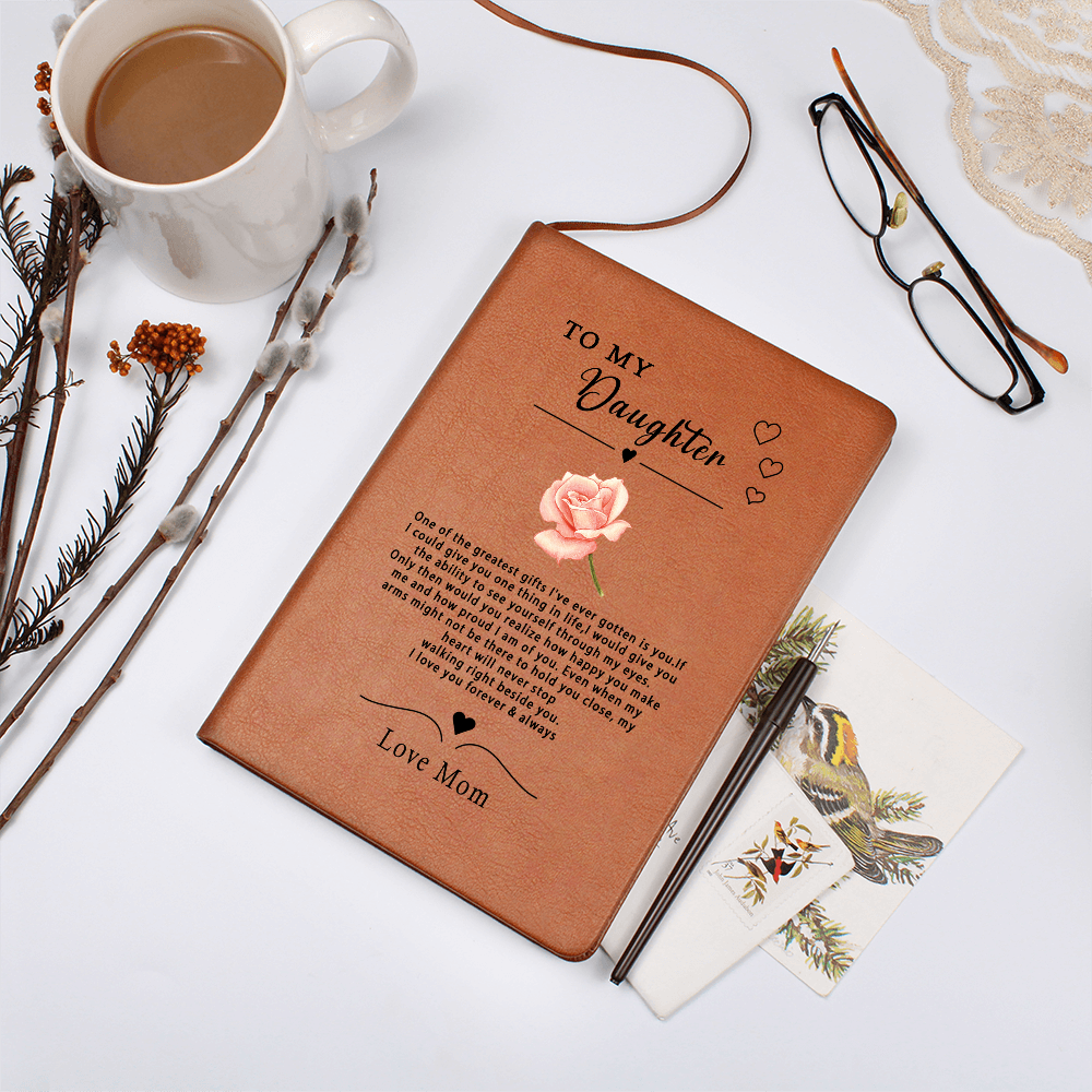 To My Daughter Personalized Journal, Custom Journal, Gift for Daughter, Gift From Mom, Gift from Dad, Birthday Gift for Daughter