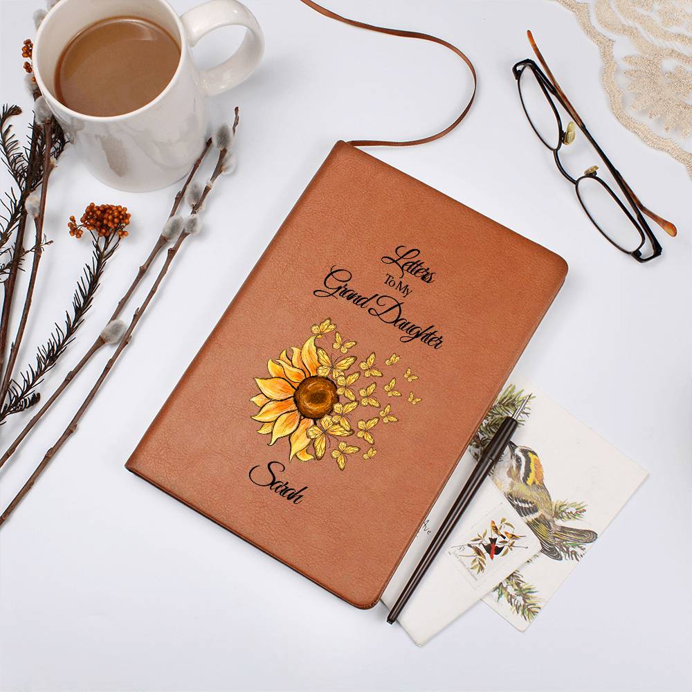 To My Granddaughter Personalized Leather Journal, Granddaughter gifts from Grandma, Unique Christmas gift for granddaughter| Gift from Nana