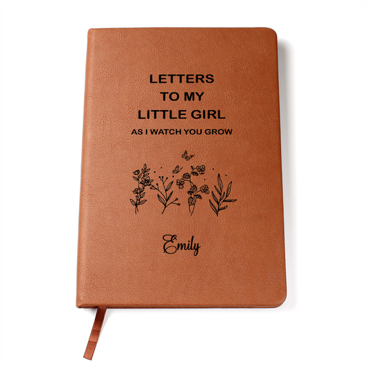 Letters To My Little  Girl Journal- Personalized Message Journal from Mom, Personalized Gift for Granddaughter Journal, Custom Journal