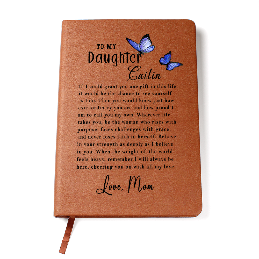 To My Daughter Personalized Journal, Custom Name Journal,  Gift for Daughter, Daughter Birthday Gift, Keepsake Journal, Gift from dad