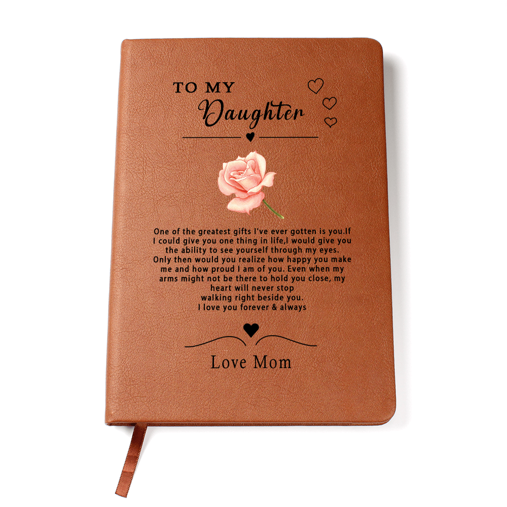 To My Daughter Personalized Journal, Custom Journal, Gift for Daughter, Gift From Mom, Gift from Dad, Birthday Gift for Daughter