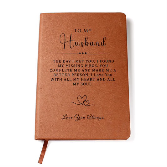 To My Husband Custom Journal, Birthday Gift for Husband, 1 st Anniversary Gift, Valentine Day Gift, Gift Idea