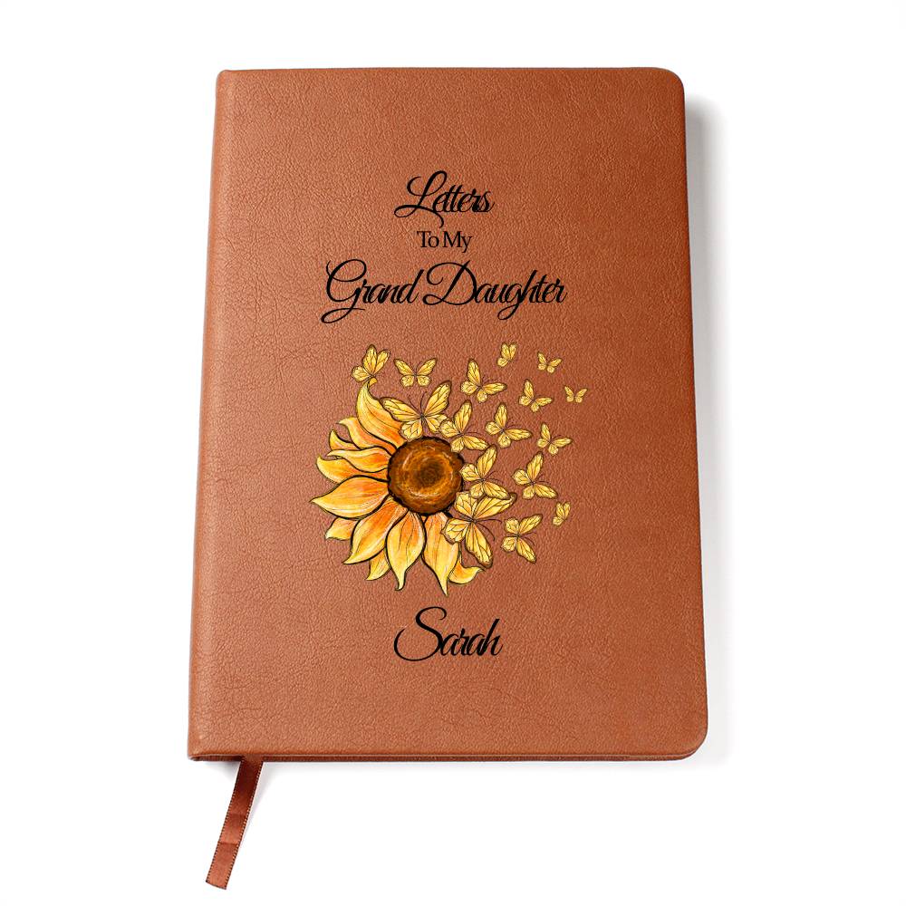 To My Granddaughter Personalized Leather Journal, Granddaughter gifts from Grandma, Unique Christmas gift for granddaughter| Gift from Nana