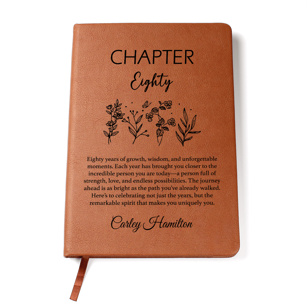 ANY AGE YOU need! Chapter Eighty Personalized Name and Age Journal,