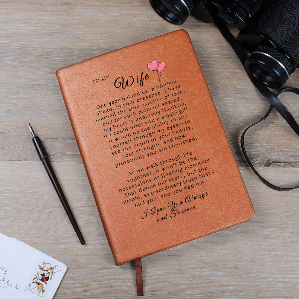 Personalized Wife Journal, Keepsake Journal, Valentine Gift, Birthday Gift, Anniversary Gift, Gift for her, Gifts for Wife