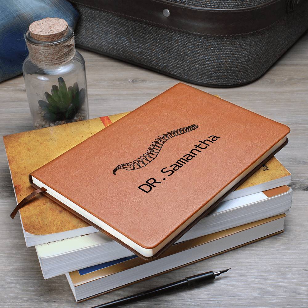 Personalized Chiropractor Leather Journal | Custom name Journal | Gift for Chiropractor | Chiropractic Student Gift | Christmas Chiropractor Gift