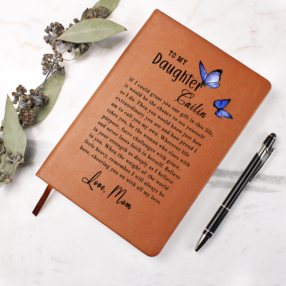 To My Daughter Personalized Journal, Custom Name Journal,  Gift for Daughter, Daughter Birthday Gift, Keepsake Journal, Gift from dad