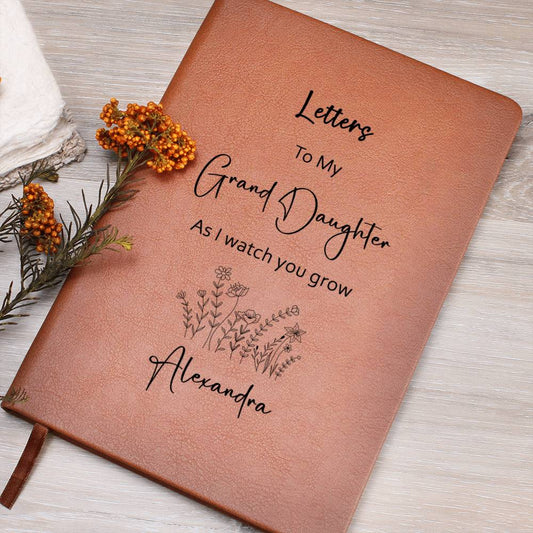 Letters To My Granddaughter Journal- Personalized Message Journal from Grandma, Granddaughter gifts from grandma, Grandma Keepsake gigi