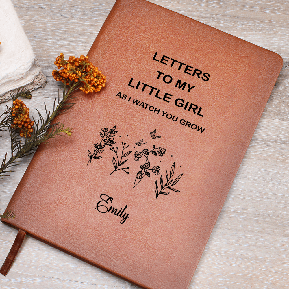 Letters To My Little  Girl Journal- Personalized Message Journal from Mom, Personalized Gift for Granddaughter Journal, Custom Journal