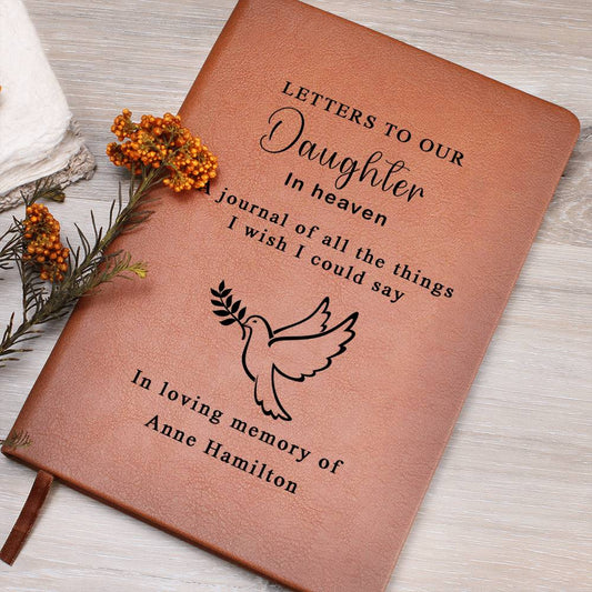 Daughter in heaven Grief Journal, Letters to our daughter in heaven, loss of child gift, miscarriage gift, baby loss,pregnancy loss gift