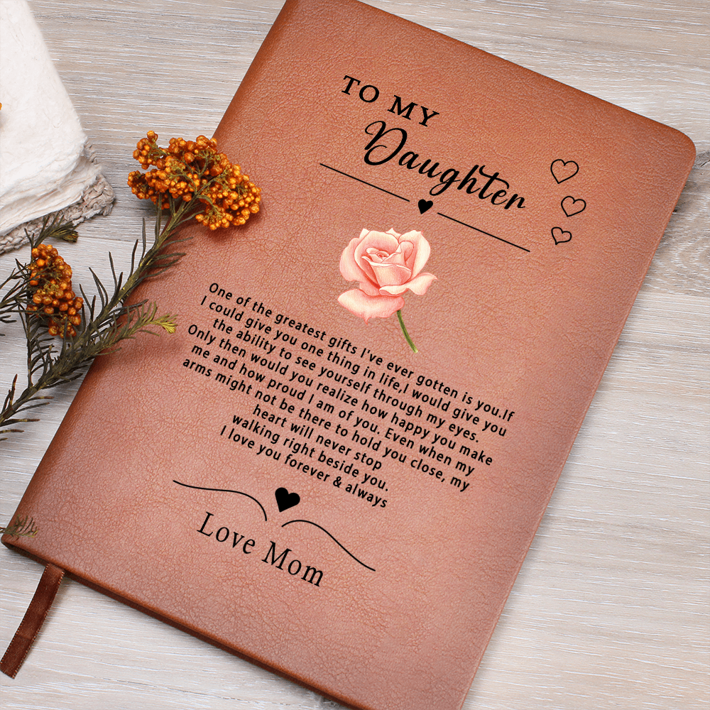 To My Daughter Personalized Journal, Custom Journal, Gift for Daughter, Gift From Mom, Gift from Dad, Birthday Gift for Daughter