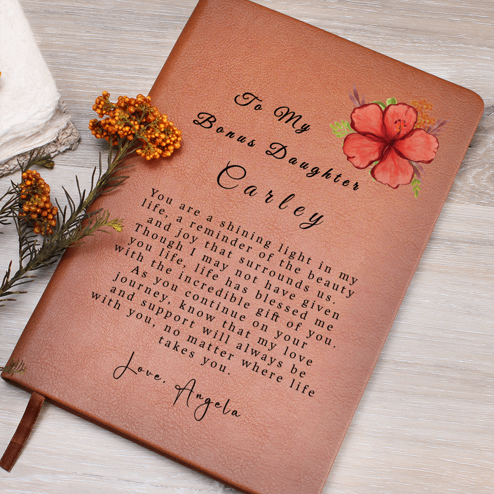 Journal to Bonus Daughter, Personalized Daughter Journals, Bonus Daughter Journal