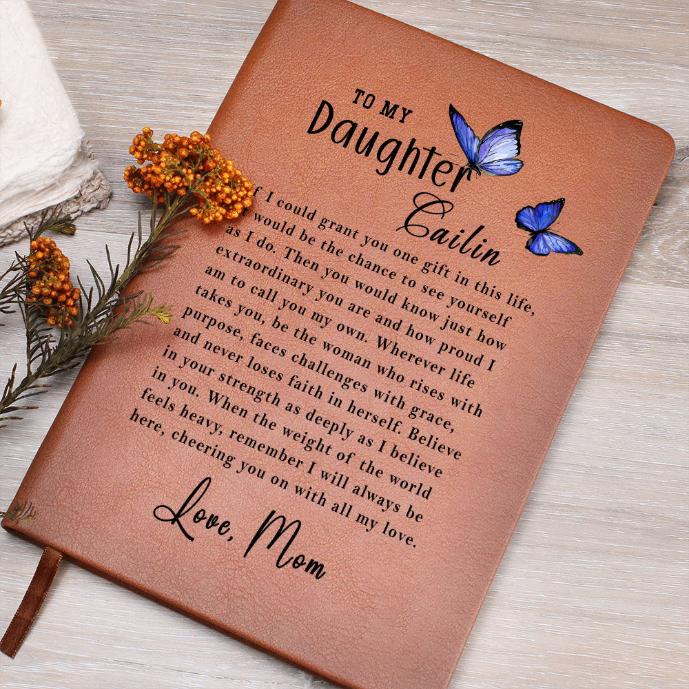 To My Daughter Personalized Journal, Custom Name Journal,  Gift for Daughter, Daughter Birthday Gift, Keepsake Journal, Gift from dad