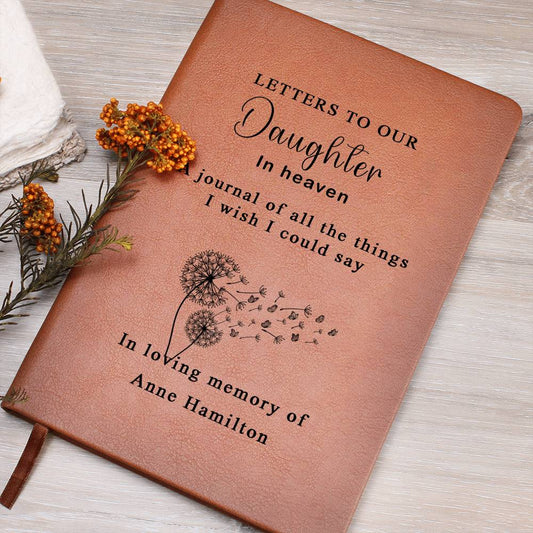 Daughter in heaven Grief Journal, Letters to our daughter in heaven, loss of child gift, miscarriage gift, baby loss,pregnancy loss gift