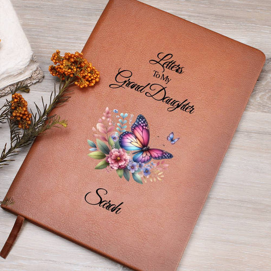 To My Granddaughter Personalized Leather Journal, Granddaughter gifts from Grandma, Unique Christmas gift for granddaughter| Gift from Nana