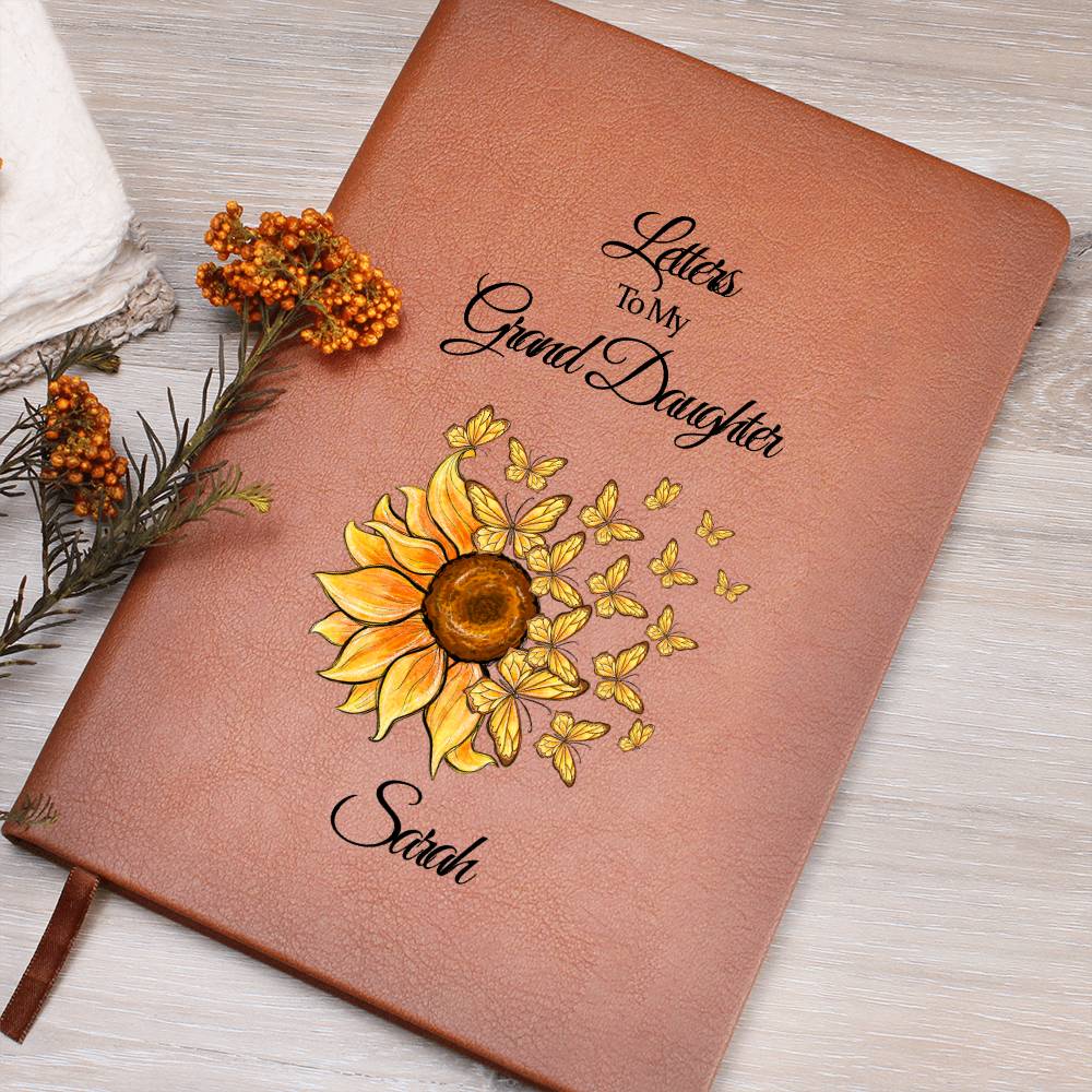 To My Granddaughter Personalized Leather Journal, Granddaughter gifts from Grandma, Unique Christmas gift for granddaughter| Gift from Nana