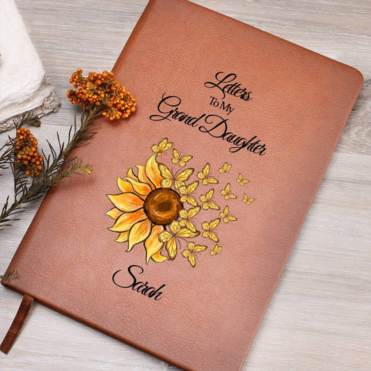 To My Granddaughter Personalized Leather Journal, Granddaughter gifts from Grandma, Unique Christmas gift for granddaughter| Gift from Nana