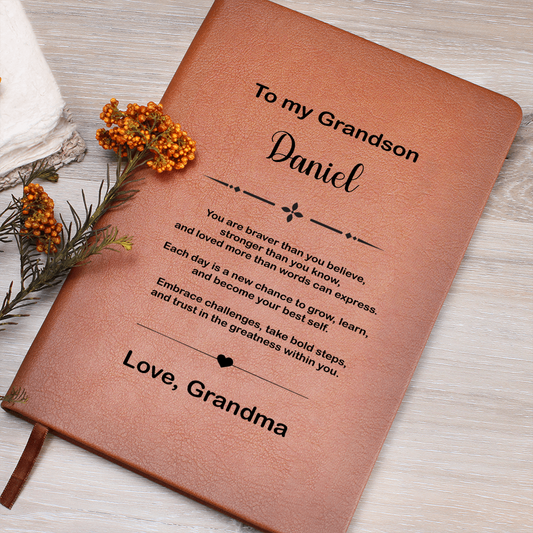 To my Grandson Personalized Journal, Gift from Nana, Gift from Grandma, Christmas Gift to Grandson, Birthday Gift