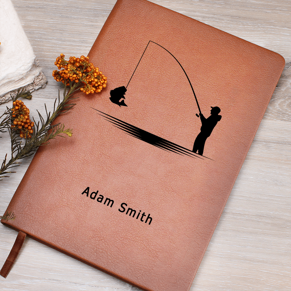 Personalized Fishing Journal, Custom Name Fishing Journal, Gift for Husband, Gift for Brother, Fishing Lover Gift,  Fisherman Gift, Birthday Gift for Fisherman