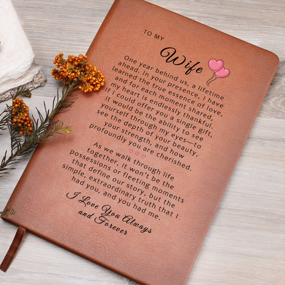 Personalized Wife Journal, Keepsake Journal, Valentine Gift, Birthday Gift, Anniversary Gift, Gift for her, Gifts for Wife
