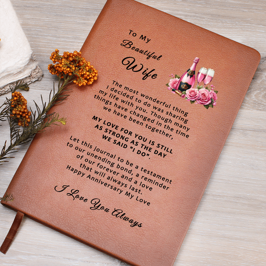 Personalized wife Anniversary Journal, Wedding Anniversary, Gifts for Wife, 1st Year Anniversary, Keepsake for Wife, Gift for her
