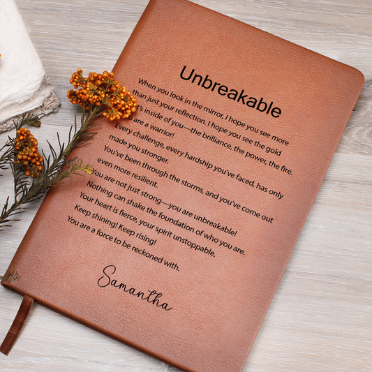 Unbreakable Personalized Journal