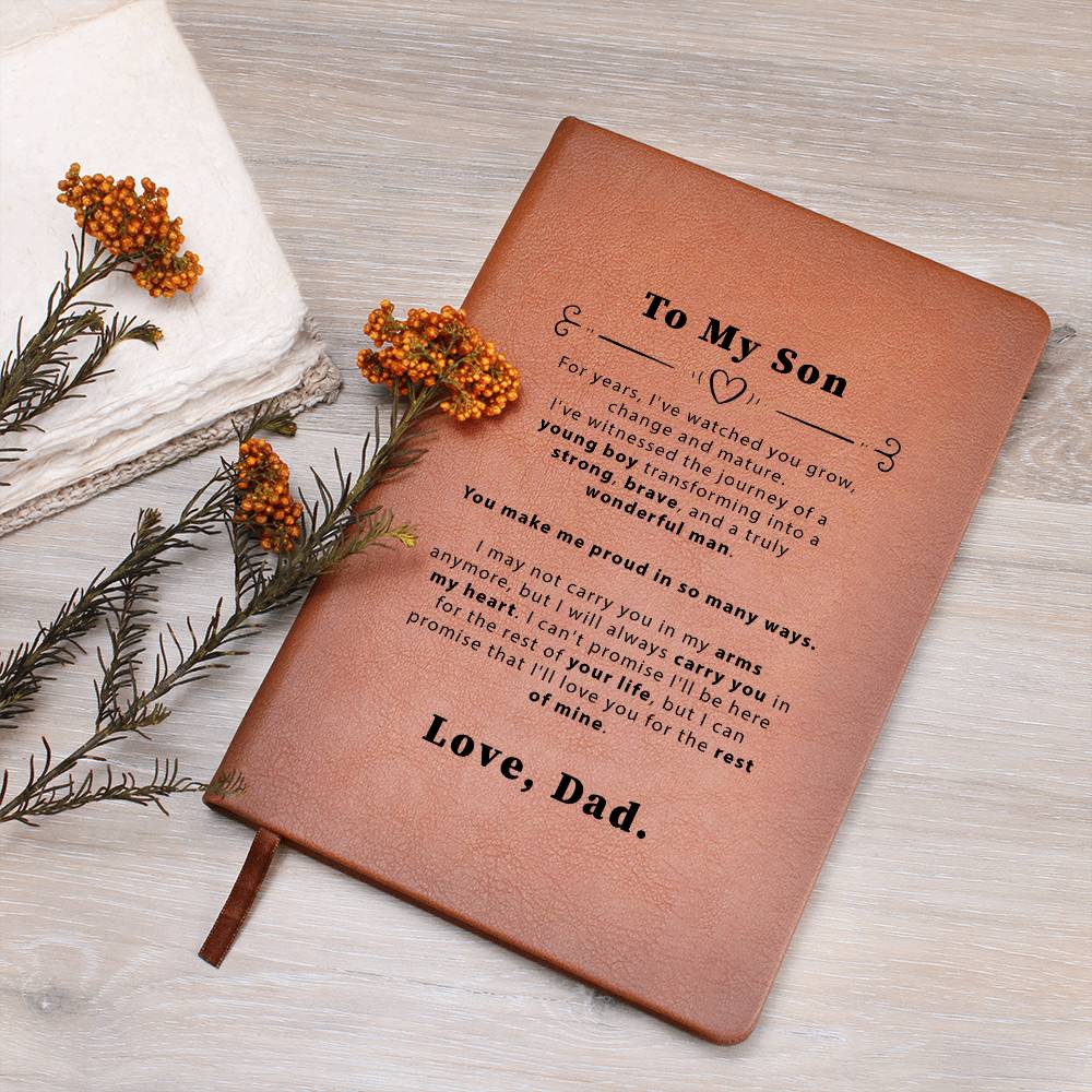Personalized Son Leather Journal,To My Son Christmas Gift from Dad, Son Birthday Gift from Mom, Son Graduation Gifts, Wedding Gift for Son