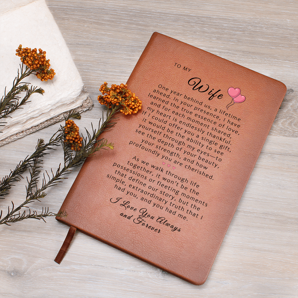 Personalized Wife Journal, Keepsake Journal, Valentine Gift, Birthday Gift, Anniversary Gift, Gift for her, Gifts for Wife
