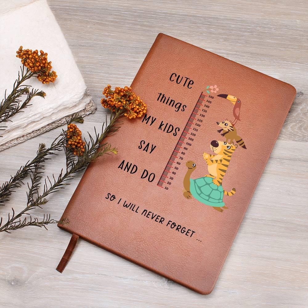 Cute Things My kids Say and Do Keepsake leather Journal for mom,  Letters to my Kids, Mom Journal Gift, Kids memory Book, As I watch you grow