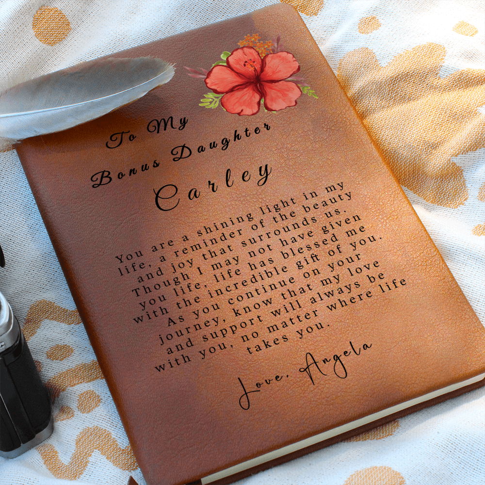 Journal to Bonus Daughter, Personalized Daughter Journals, Bonus Daughter Journal