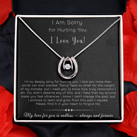 I am Truly Sorry Lucky in Love Necklace, Apology Gift Necklace For Her, Gift for Girlfriend, Gift for Wife, Gift for Soulmate