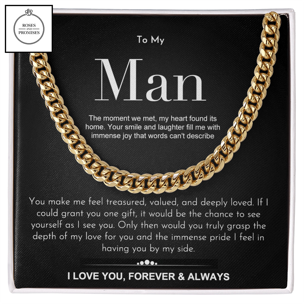 To My Man Cuban Link Chain