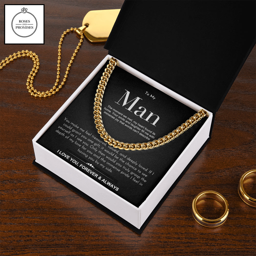 To My Man Cuban Link Chain