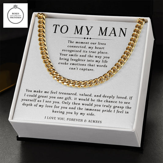 To My Man Cuban Link Chain