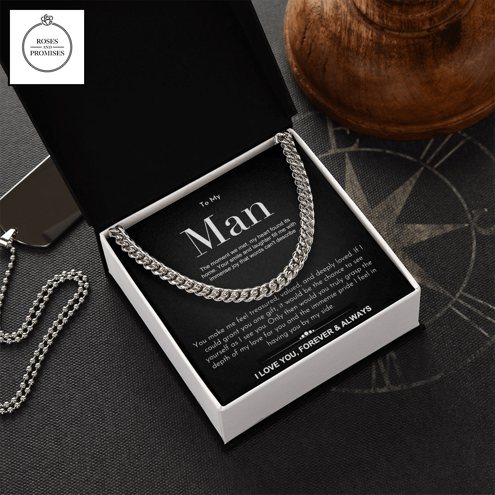 To My Man Cuban Link Chain