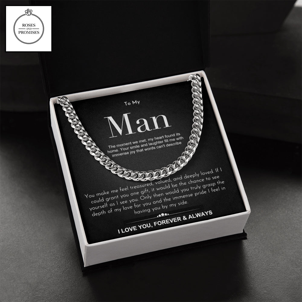 To My Man Cuban Link Chain