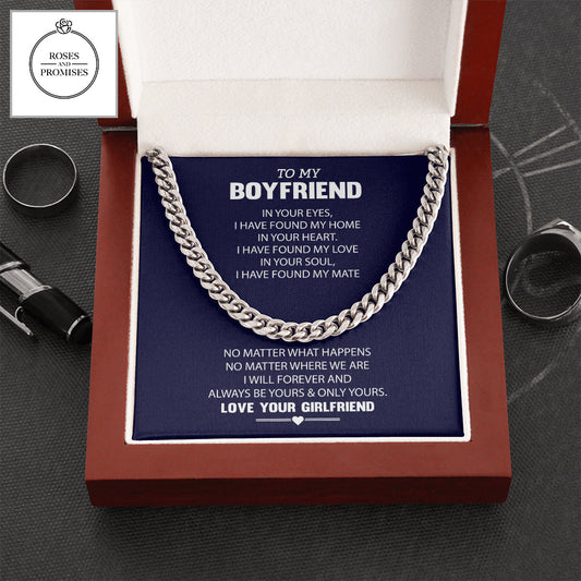 To My Boyfriend Cuban Link Chain