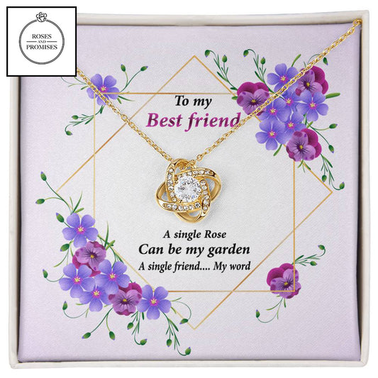 To my Best Friend Love Knot Necklace | Gift to Friend | Christmas Gift to Friend | Birthday Gift to Friend | Gift Idea
