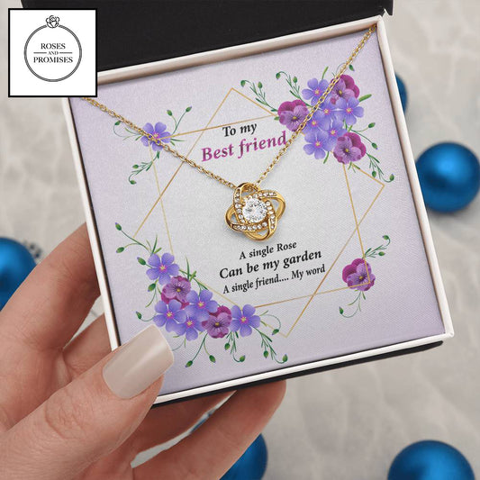 To my Best Friend Love Knot Necklace