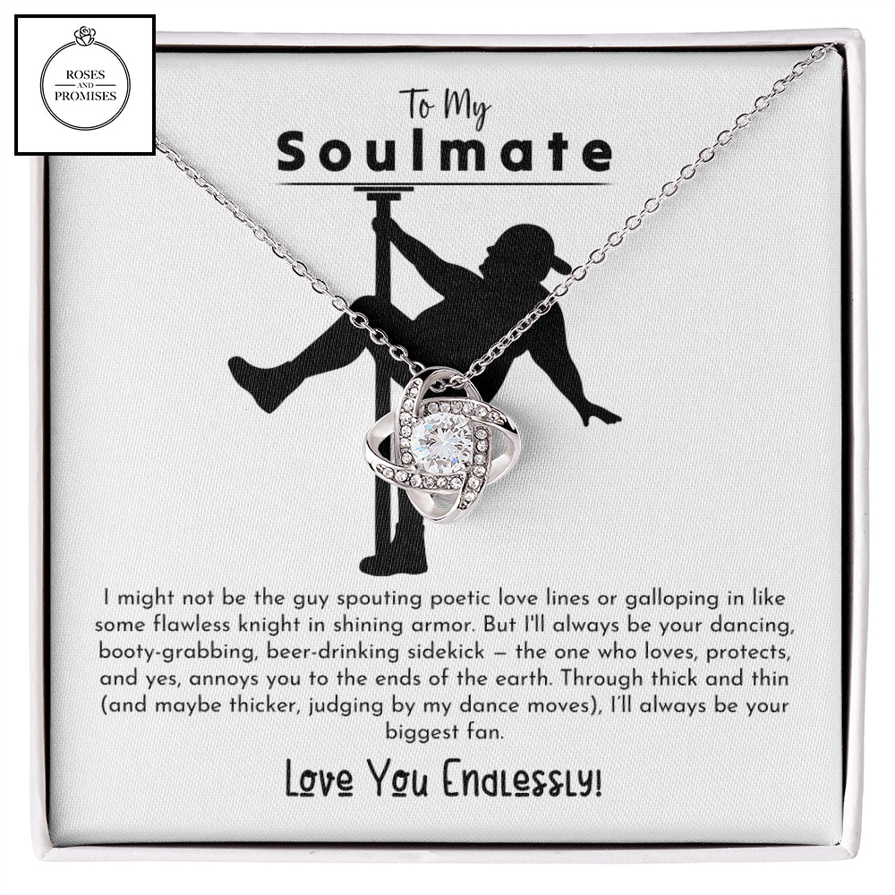 To My Soulmate Love Knot Necklace