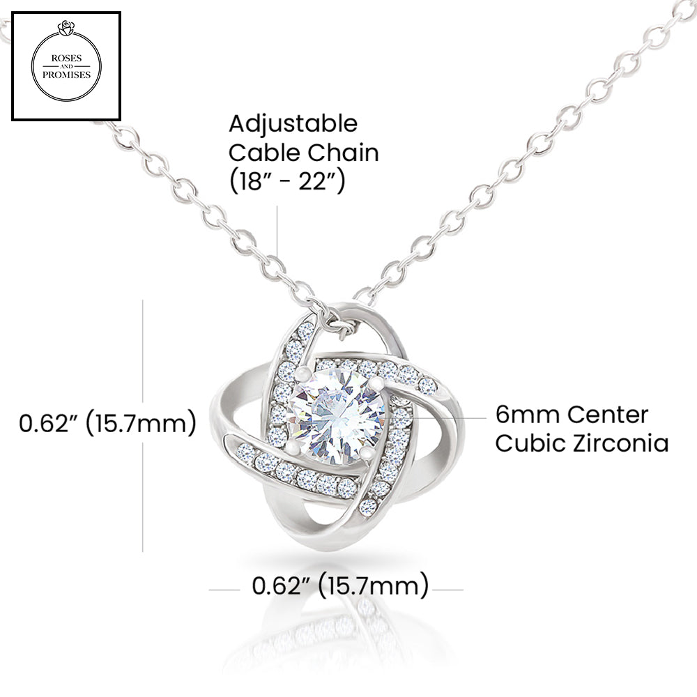 To My Beautiful Wife Love Knot Necklace