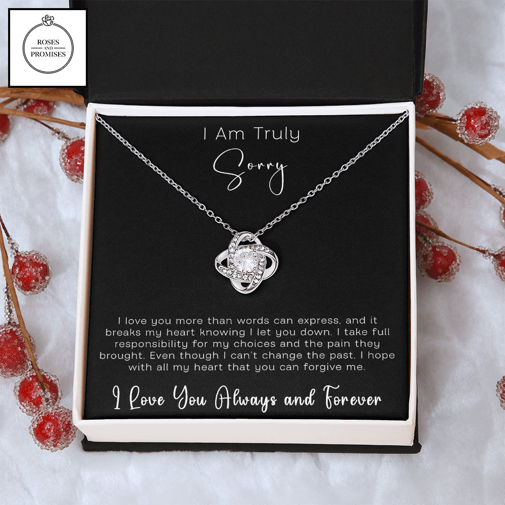 I am Truly Sorry Love Knot Necklace