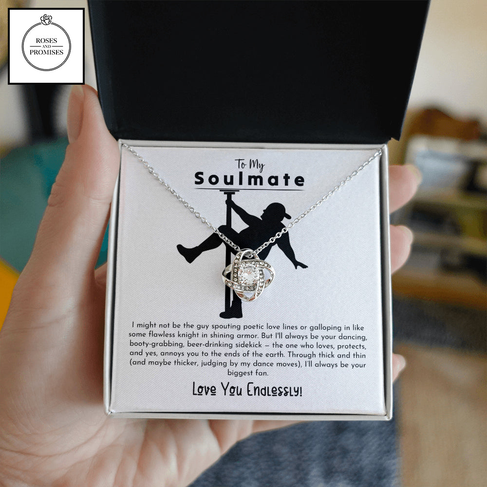 To My Soulmate Love Knot Necklace