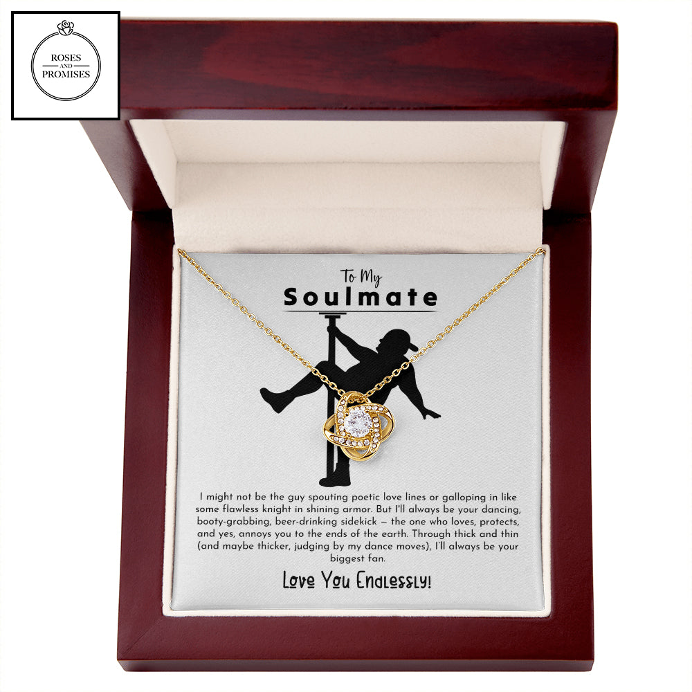 To My Soulmate Love Knot Necklace