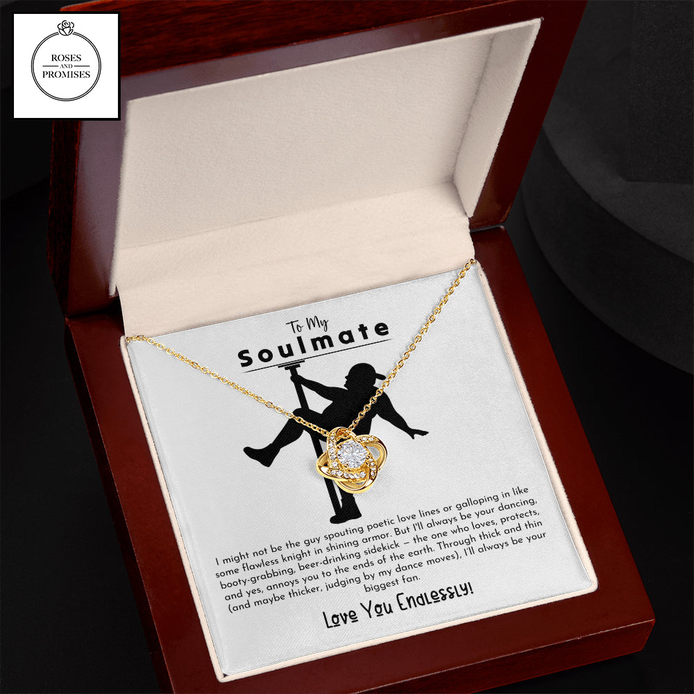 To My Soulmate Love Knot Necklace