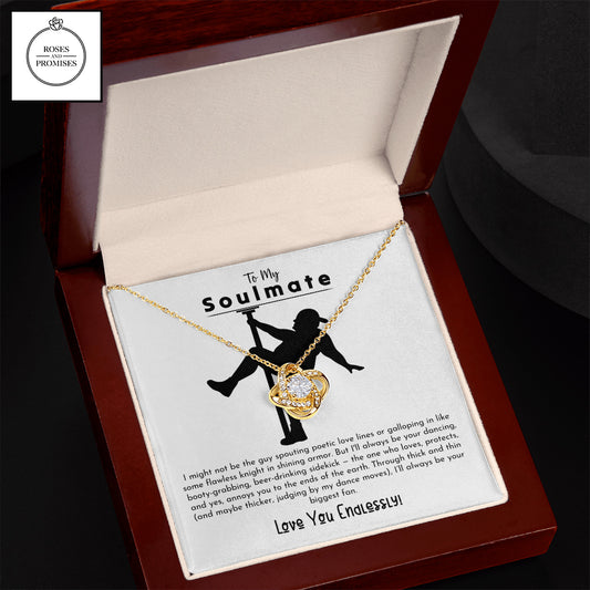 To My Soulmate Love Knot Necklace