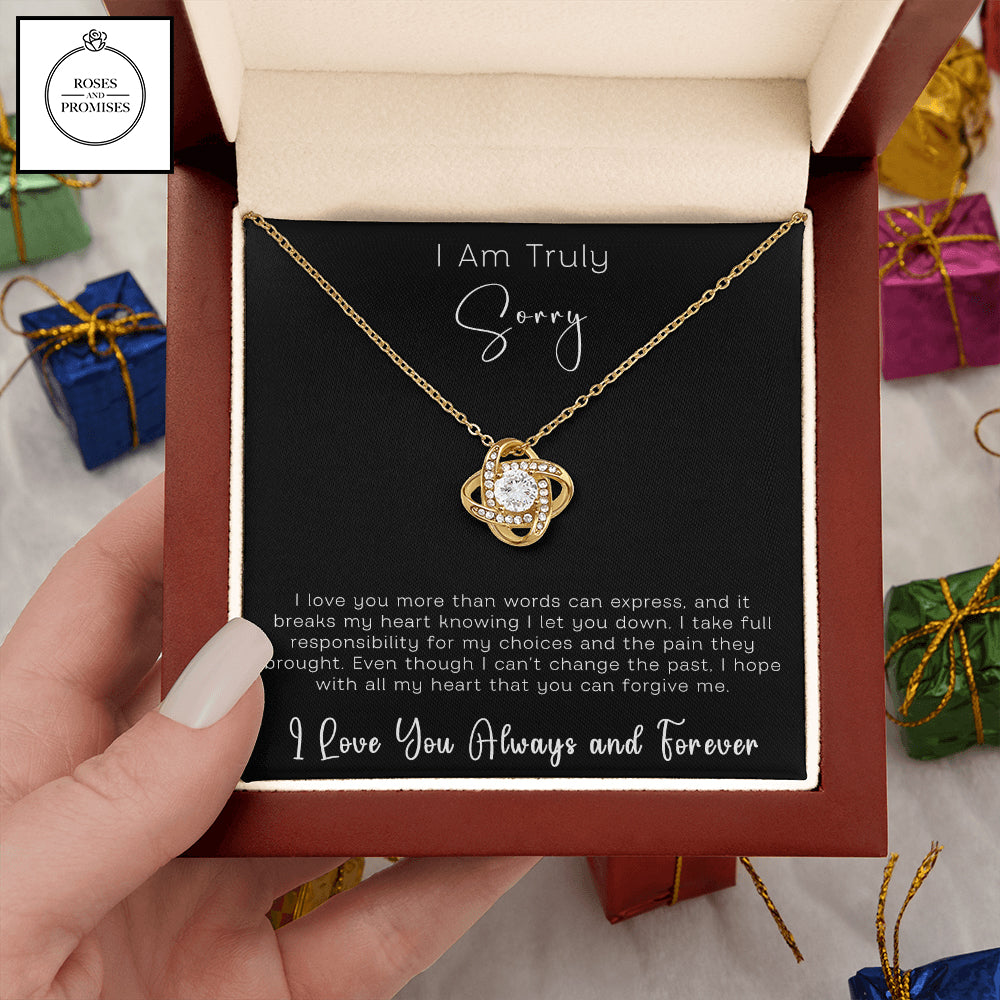 I am Truly Sorry Love Knot Necklace