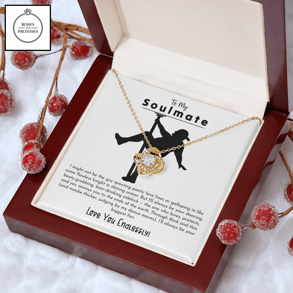 To My Soulmate Love Knot Necklace