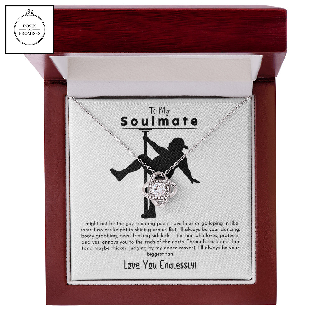 To My Soulmate Love Knot Necklace
