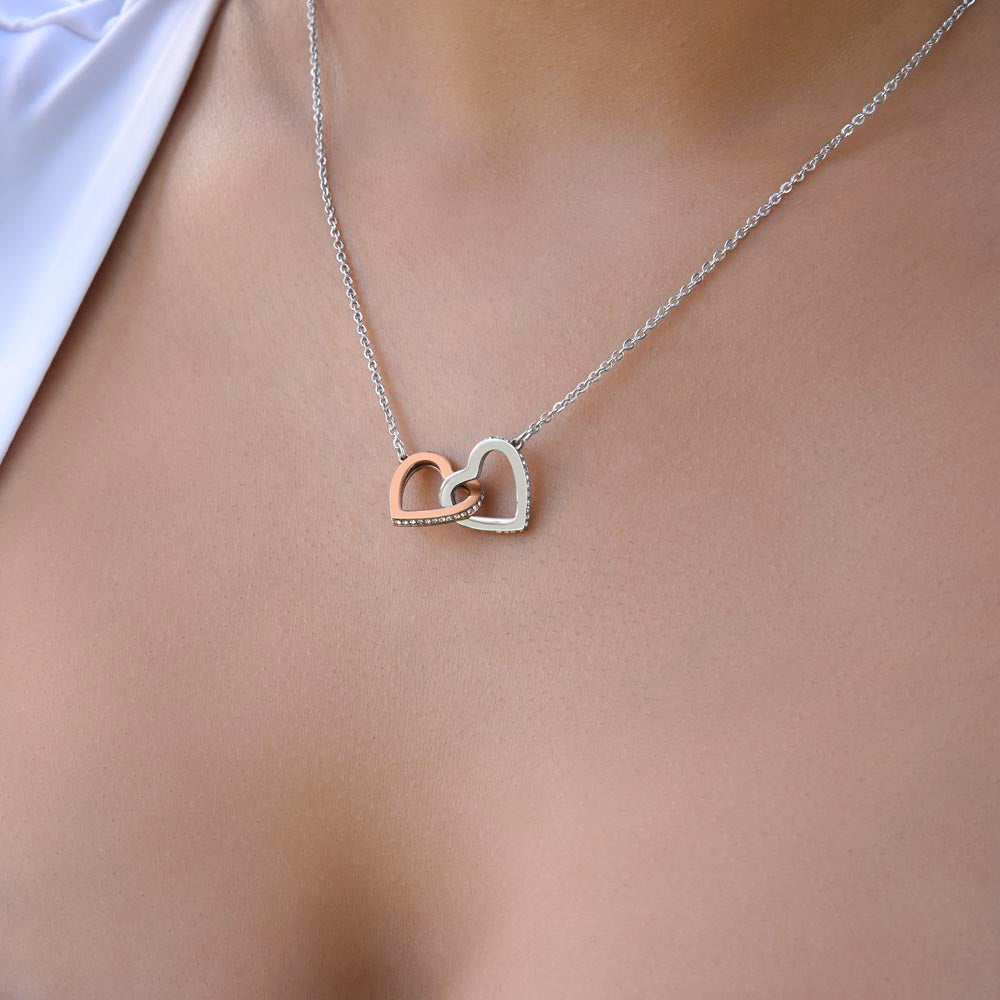 Interlocking Heart Necklace Gift, Gift from Mom to Daughter, Birthday gift to Daughter, To the Best Daughter, Special Gift from Mother to Daughter